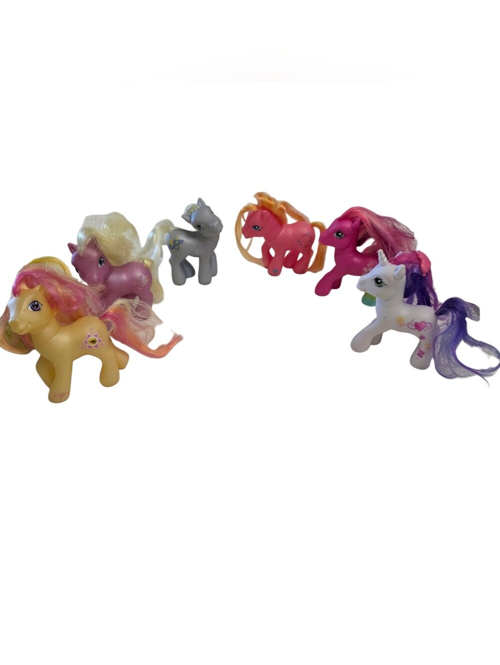 My Little Pony MLP Lot Of 6 Ponies G3 Wind Song Gem Blossom Moondancer 2000s Toy